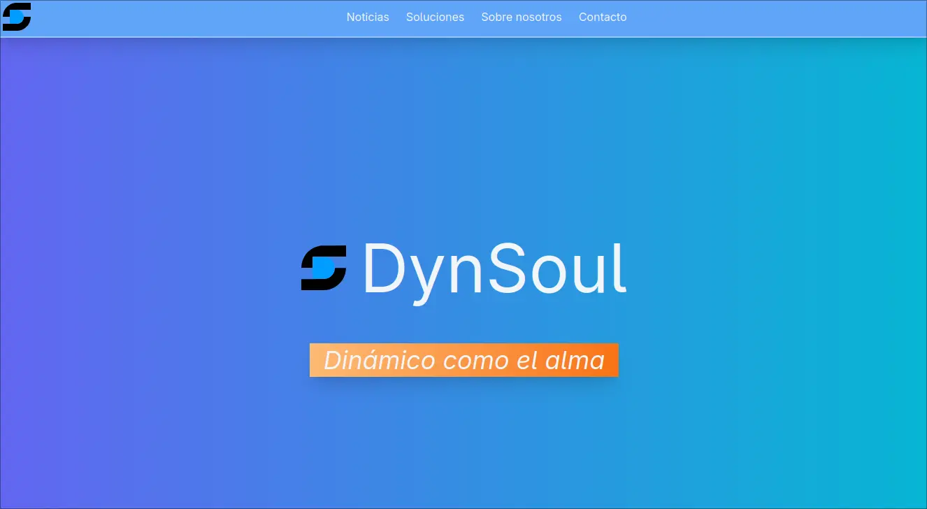 Screenshot of DynSoul - A web page for my fictional company